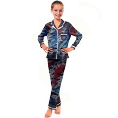 Grateful Dead Logo Kids  Satin Long Sleeve Pajamas Set by Cowasu