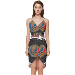 The Grateful Dead Wrap Frill Dress by Cowasu