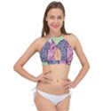 Brain-heart-balance-emotion Cross Front Halter Bikini Top View1