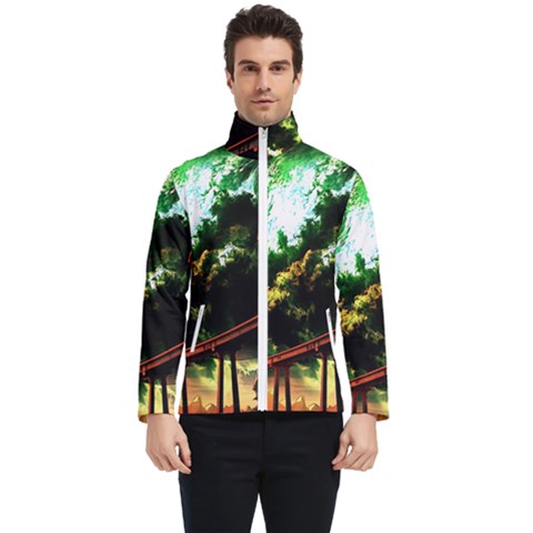 Science-fiction-forward-futuristic Men s Bomber Jacket by Cowasu