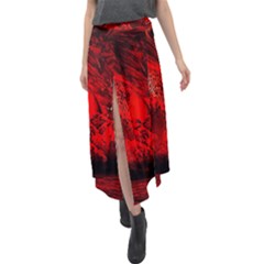 Planet-hell-hell-mystical-fantasy Velour Split Maxi Skirt by Cowasu