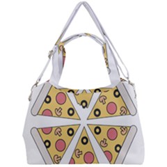 Pizza-slice-food-italian Double Compartment Shoulder Bag by Sarkoni