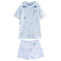 Blue Oxygen-bubbles-in-the-water Kids  Swim T-shirt And Shorts Set by Sarkoni