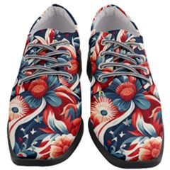 America Pattern Women Heeled Oxford Shoes by Valentinaart