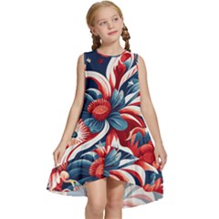 America Pattern Kids  Frill Swing Dress by Valentinaart