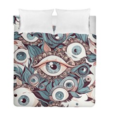 Eyes Pattern Duvet Cover Double Side (full/ Double Size) by Valentinaart