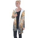 Garden Mushrooms Tree Flower Longline Hooded Cardigan View1