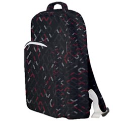 Abstract Dark Pattern Minimal Double Compartment Backpack by Bedest