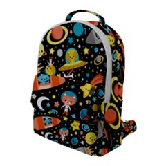 Space Pattern Flap Pocket Backpack (large) by Bedest