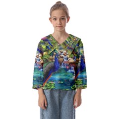 Peacocks  Fantasy Garden Kids  Sailor Shirt by Bedest