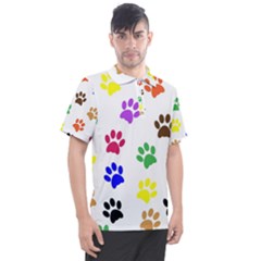 Pawprints-paw-prints-paw-animal Men s Polo T-shirt by Ravend