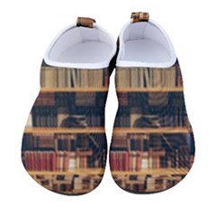 Books On Bookshelf Assorted Color Book Lot In Bookcase Library Men s Sock-style Water Shoes by Ravend