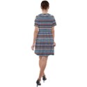 Stripes Short Sleeve Shoulder Cut Out Dress  View2