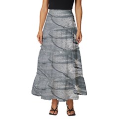 Atlantic Ocean Aerial View, Tierra Del Fuego, Argentina Tiered Ruffle Maxi Skirt by dflcprintsclothing