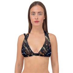 Shoal Of Koi Fish Water Underwater Double Strap Halter Bikini Top by Ndabl3x