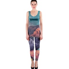 Adventure Psychedelic Mountain One Piece Catsuit by Ndabl3x