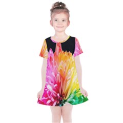 Abstract, Amoled, Back, Flower, Green Love, Orange, Pink, Kids  Simple Cotton Dress by nateshop