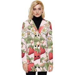 Strawberry Fruit Button Up Hooded Coat  by Bedest