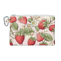 Strawberry Fruit Canvas Cosmetic Bag (large) by Bedest