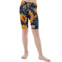 Flower Pattern Spring Kids  Mid Length Swim Shorts View1