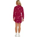 Hearts Valentine Love Background Womens Long Sleeve Shirt Dress View4