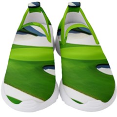 Golf Course Par Green Kids  Slip On Sneakers by Sarkoni