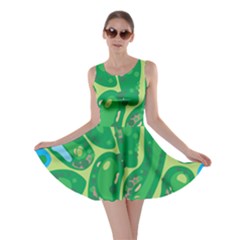 Golf Course Par Golf Course Green Skater Dress by Sarkoni