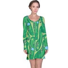 Golf Course Par Golf Course Green Long Sleeve Nightdress by Sarkoni