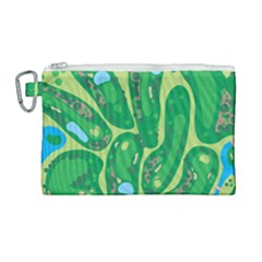 Golf Course Par Golf Course Green Canvas Cosmetic Bag (large) by Sarkoni