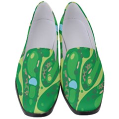 Golf Course Par Golf Course Green Women s Classic Loafer Heels by Sarkoni