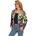 Psychedelic Funky Trippy Women s Puffer Bubble Jacket Coat View2