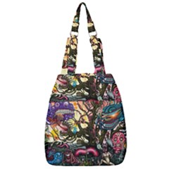 Psychedelic Funky Trippy Center Zip Backpack by Sarkoni