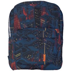 Architecture City Pixel Art Full Print Backpack by Sarkoni