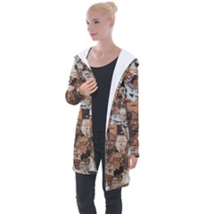 3d Vintage World Map Longline Hooded Cardigan by Grandong