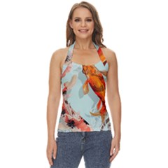 Koi Fish Basic Halter Top by Grandong