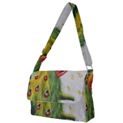 Peacock Art Full Print Messenger Bag (s) by Grandong