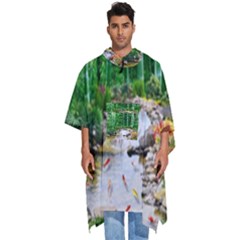 Bamboo Forest Squid Family Men s Hooded Rain Ponchos by Grandong