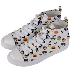 Happy Halloween Vector Images Women s Mid-top Canvas Sneakers by Sarkoni