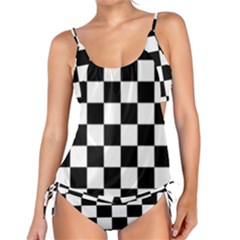 Black White Chess Board Tankini Set by Ndabl3x