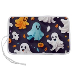 Ghost Pumpkin Scary Pen Storage Case (l) by Ndabl3x