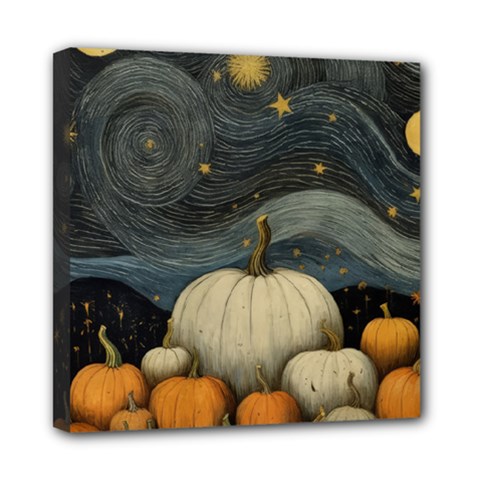 Pumpkin Halloween Mini Canvas 8  X 8  (stretched) by Ndabl3x