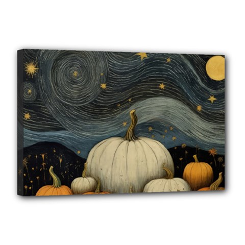 Pumpkin Halloween Canvas 18  X 12  (stretched) by Ndabl3x