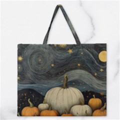 Pumpkin Halloween Zipper Large Tote Bag by Ndabl3x