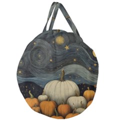 Pumpkin Halloween Giant Round Zipper Tote by Ndabl3x