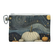 Pumpkin Halloween Canvas Cosmetic Bag (large) by Ndabl3x