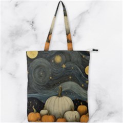 Pumpkin Halloween Double Zip Up Tote Bag by Ndabl3x