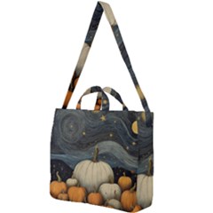 Pumpkin Halloween Square Shoulder Tote Bag by Ndabl3x