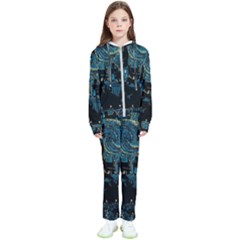 Hogwarts Starry Night Van Gogh Kids  Tracksuit by Sarkoni