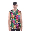 Cats Funny Colorful Pattern Texture Men s Basketball Tank Top View1