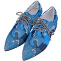 Blue Moving Texture Abstract Texture Pointed Oxford Shoes View2